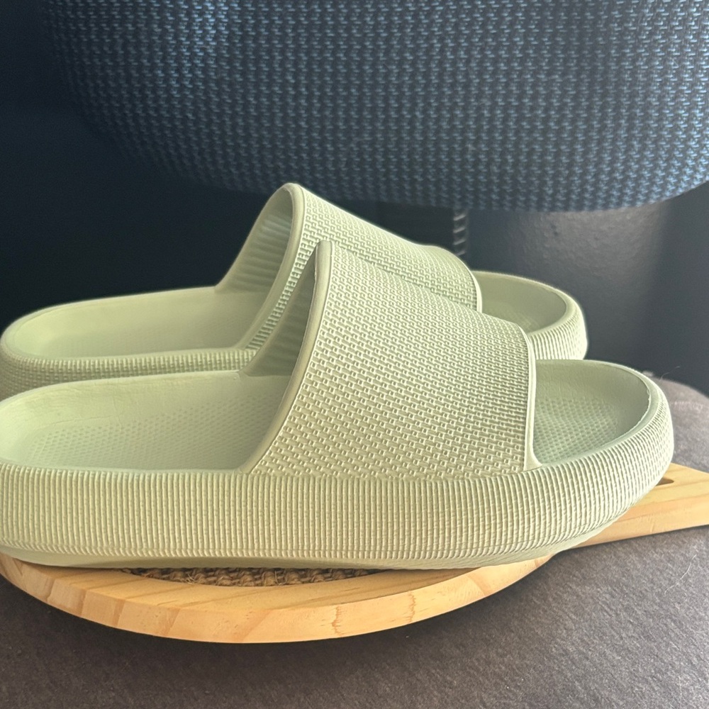 Mint Green Slide Sandals